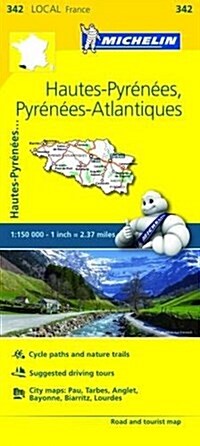 Michelin France: Hautes-Pyr??s, Pyr??s Atlantiques Map 342 (Folded)