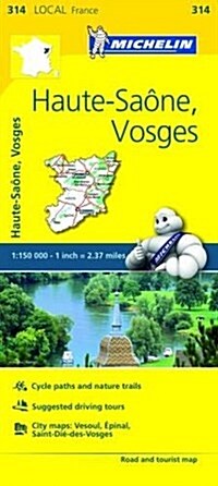 Michelin France: Haute-Sa?e, Vosges Map 314 (Folded)