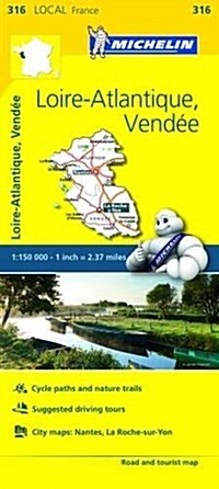 Michelin France: Loire-Atlantique, Vend? Map 316 (Folded)