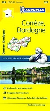 Michelin France: Correze, Dordogne Map 329 (Folded)