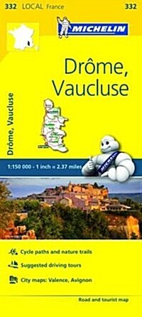 Michelin France: Drome, Vaucluse Map 332 (Folded)