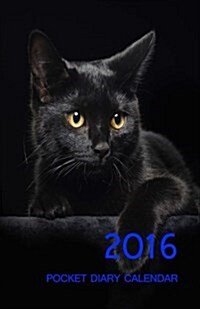 Black Cat Pocket Diary Calendar (Paperback)