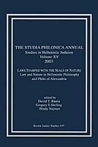 The Studia Philonica Annual XV, 2003 (Paperback)