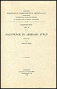 Nachtrage Zu Ephraem Syrus. Syr. 160 (Paperback)