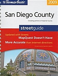 Thomas Guide 2009 San Diego County, California (Paperback, Spiral, Bilingual)