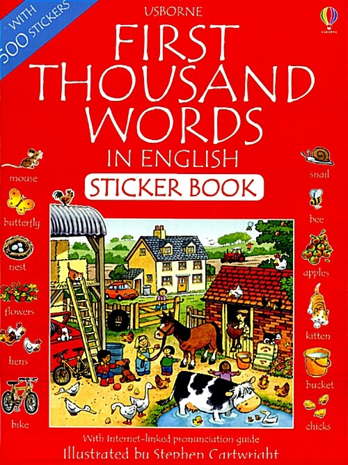 First Thousand Words in English Sticker Book (Paperback)
