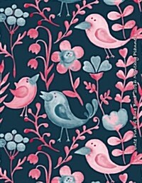 Cute Pink & Blue Bird 2016 Monthly Planner (Paperback)