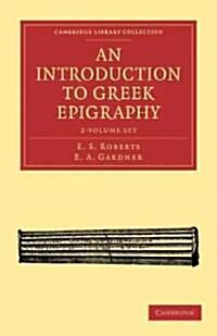 An Introduction to Greek Epigraphy 2 Volume Paperback Set (Package)