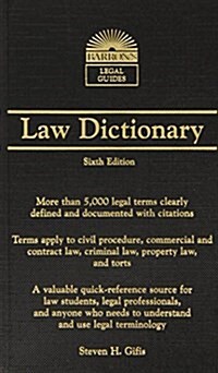 Barrons Law Dictionary (Paperback, 6)