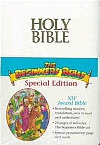 New International Version Bible : Award Bible, White Imitation Leather, Red Letter, Gold Edging (Paperback)