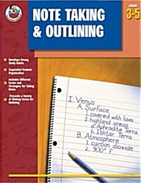 Note Taking and Outlining Gr 3-5 (Paperback)