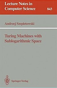 Turing Machines With Sublogarithmic Space (Paperback)