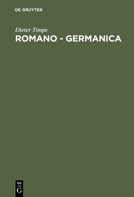 Romano - Germanica (Hardcover, Reprint 2015)