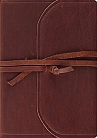 Journaling Bible-ESV-Interleaved Flap with Strap (Leather)