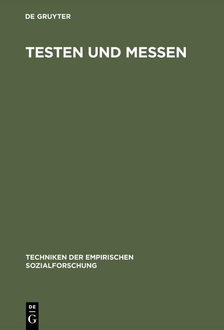 Testen Und Messen (Hardcover, Reprint 2015)