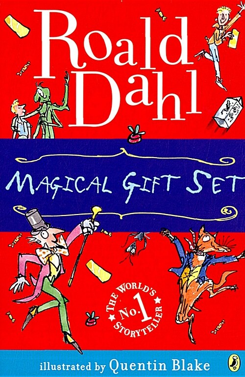 Roald Dahl Magical Gift Set (4 Books): Charlie and the Chocolate Factory, James and the Giant Peach, Fantastic Mr. Fox, Charlie and the Great Glass El (Boxed Set)