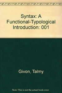 Syntax : a functional-typological introduction
