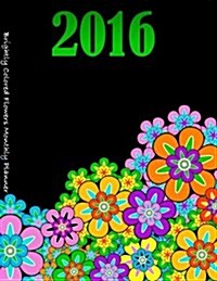 Brightly Colored Flowers Monthly Planner (Paperback)