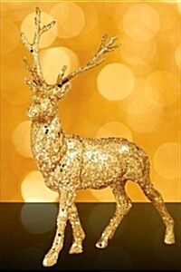 Golden Reindeer: Blank 150 Page Lined Journal for Your Thoughts, Ideas, and Inspiration (Paperback)