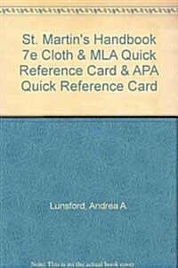 St. Martins Handbook 7e Cloth + Mla Quick Reference Card + Apa Quick Reference Card (Hardcover, 7th, PCK)