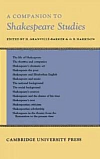 Companion to Shakespeare Studies (Paperback)