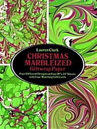 Lauren Clark Christmas Marbleized Giftwrap Paper (Paperback)