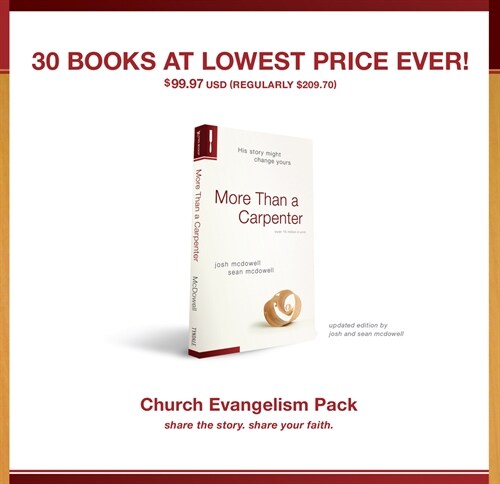 More Than a Carpenter 30 Pack, Church Evangelism Pack 30-Pack (Mass Market Paperback, Revised)