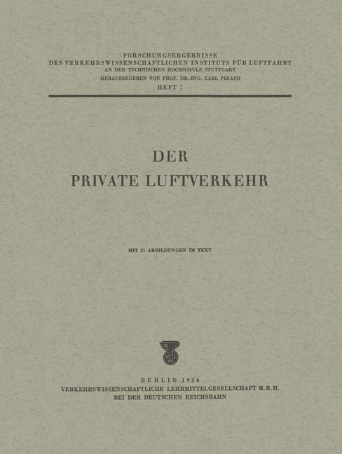 Der Private Luftverkehr (Paperback, Softcover Repri)