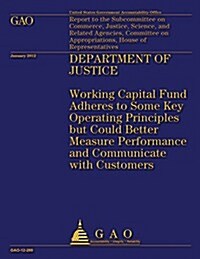 Department of Justice: Working Capital Fund Adheres to Some Key Operating Principles But Could Better Measure Performance and Communicate Wit (Paperback)