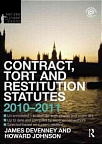 Contract, Tort and Restitution Statutes 2010-2011 (Paperback)