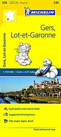 Michelin France: Gers, Lot-Et-Garonne Map 336 (Folded)