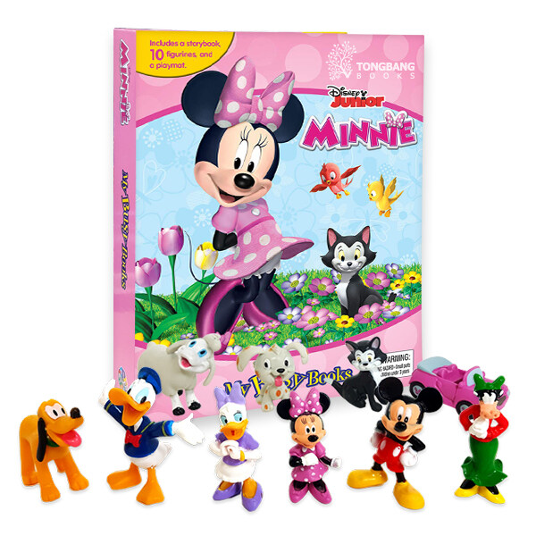 [중고] My Busy Book : Disney Minnie 미니마우스 비지북 (Board Book + 피규어 10개 + 플레이매트)