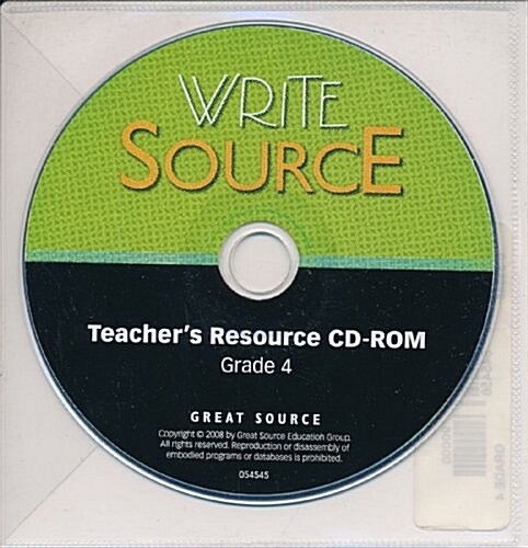 Write Source: Teachers Resource CD-ROM Grade 4 2006 (Audio CD)