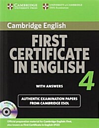 Cambridge First Certificate in English 4: Official Examination Papers from University of Cambridge ESOL Examinations [With CDROM] (Paperback)