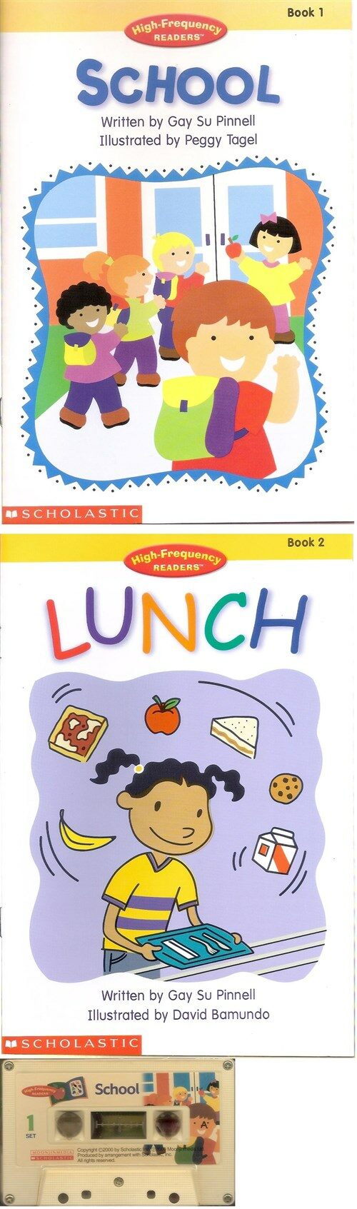 [중고] School / Lunch (책 2권 + 테이프 1개) (2 Paperbacks + 1 Tape)