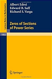 Zeros of Sections of Power Series (Paperback, 1983)