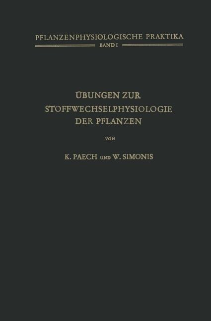 ?ungen Zur Stoffwechselphysiologie Der Pflanzen (Paperback, Softcover Repri)