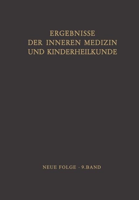 Ergebnisse Der Inneren Medizin Und Kinderheilkunde (Paperback, Softcover Repri)