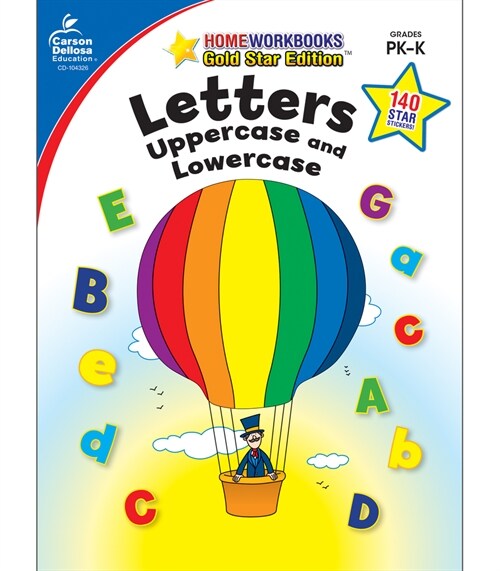 Letters: Uppercase and Lowercase, Grades Pk - K: Gold Star Edition Volume 8 (Paperback, Revised)