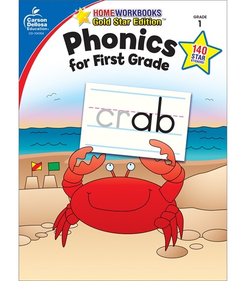 Phonics for First Grade, Grade 1: Gold Star Edition Volume 11 (Paperback)