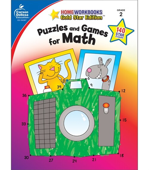 Puzzles and Games for Math, Grade 2: Gold Star Edition Volume 15 (Paperback)