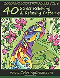 Coloring Books for Adults Volume 6: 40 Stress Relieving and Relaxing Patterns (Paperback)