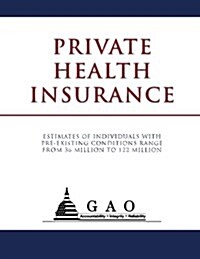 Private Health Insurance: Estimates of Individuals with Pre-Existing Conditions Range from 36 Million to 122 Million (Paperback)