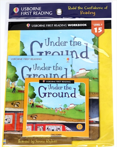 Usborne First Reading Workbook Set 1-15 : Under the Ground (Paperback + Audio CD + Workbook)