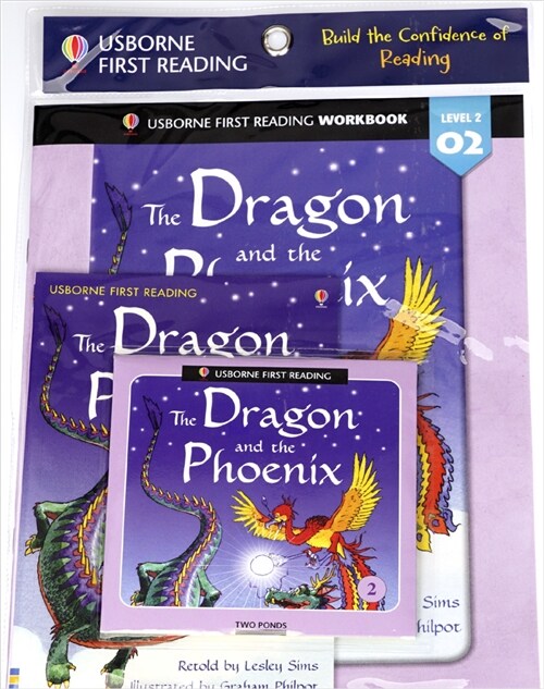 Usborne First Reading Workbook Set 2-02 : The Dragon and the Phoenix (Paperback + Audio CD + Workbook )