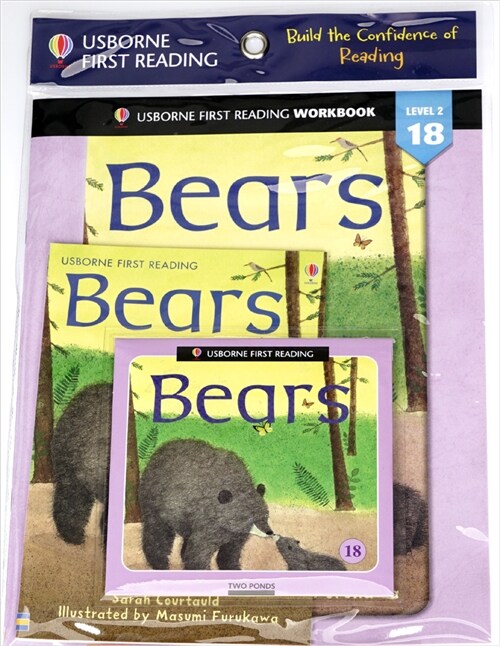 Usborne First Reading Workbook Set 2-18 : Bears (Paperback + Audio CD + Workbook )