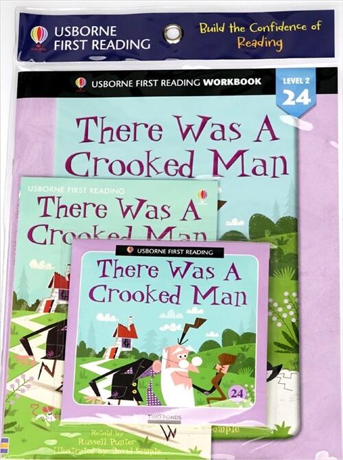 Usborne First Reading Workbook Set 2-24 : There Was a Crooked Man (Paperback + Audio CD + Workbook)