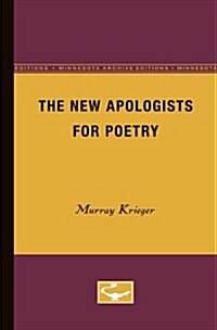 The New Apologists for Poetry (Paperback)
