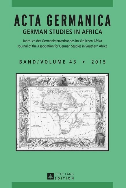 ACTA Germanica: German Studies in Africa (Paperback)