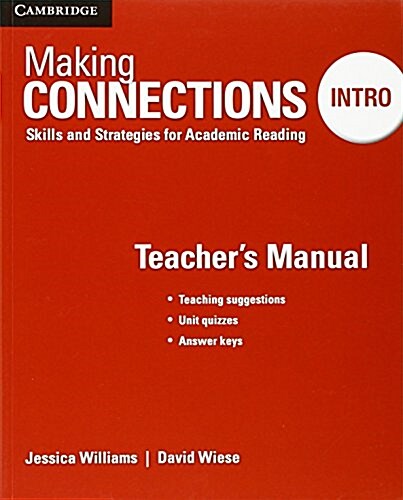 Making Connections Intro Teachers Manual : Skills and Strategies for Academic Reading (Paperback, 2 Revised edition)